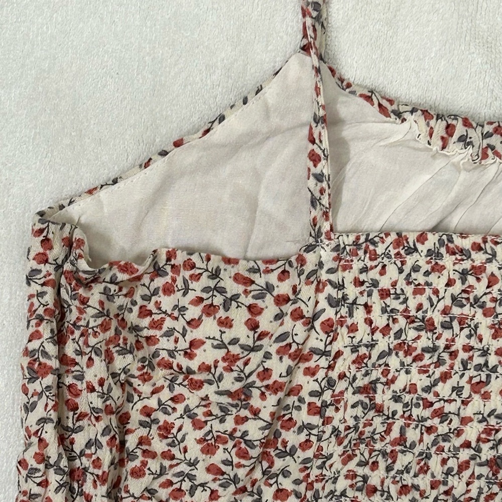 Tie-Strap Crop Bra Top Flower Pattern Altar'd State Sz Large - Picture 5 of 6